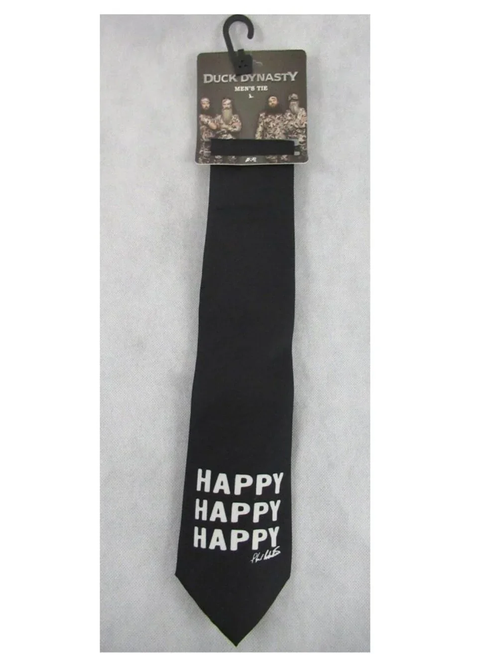 A&E Duck Dynasty Men's Phil Happy Happy Happy Neck Tie, Black, One Size